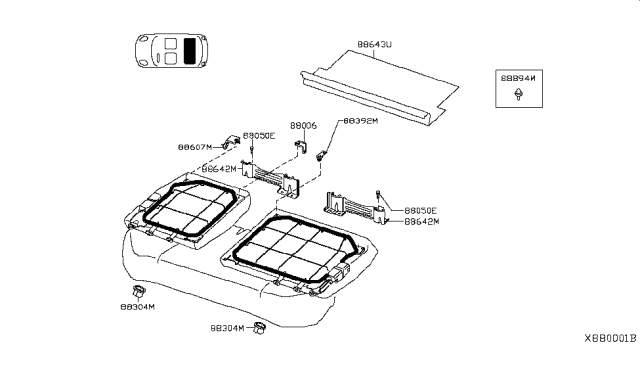 2012 Nissan Versa Sedan Rear Seat Diagram 1