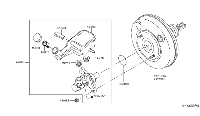 2018 Nissan Versa Sedan Brake Master Cylinder Diagram 2