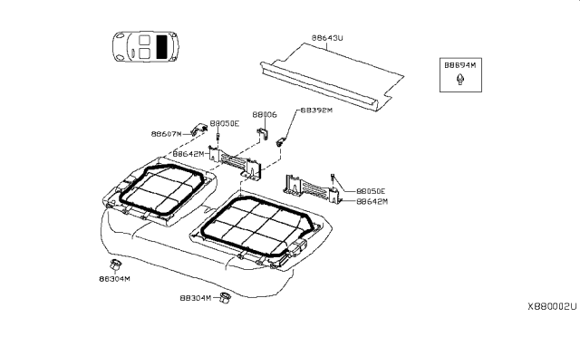 2018 Nissan Versa Sedan Rear Seat Diagram 3