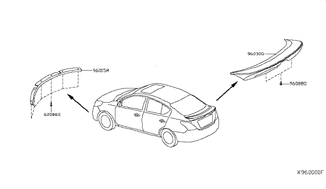 2012 Nissan Versa Sedan Air Spoiler Diagram 2