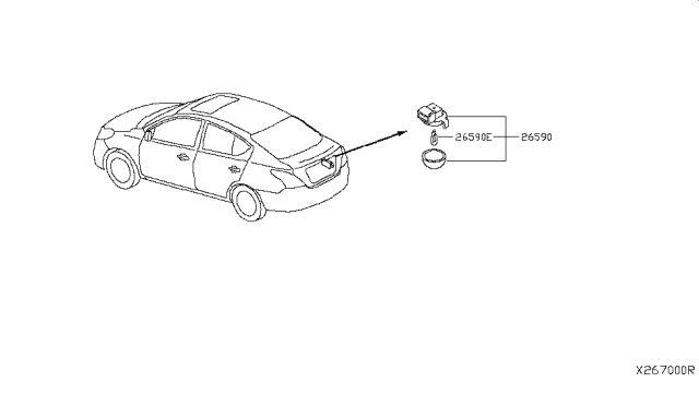 2015 Nissan Versa Sedan Lamps (Others) Diagram 1