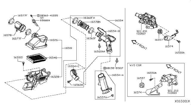 2014 Nissan Versa Sedan Air Cleaner Diagram 1