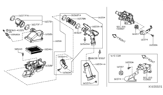 2016 Nissan Versa Air Cleaner Diagram 2