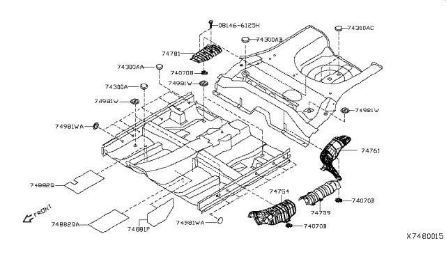 2014 Nissan Versa Sedan Floor Fitting Diagram 1