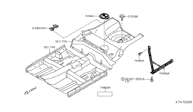 2013 Nissan Versa Floor Fitting Diagram 3