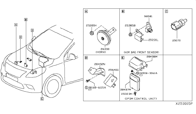 2015 Nissan Versa Sedan Electrical Unit Diagram 12