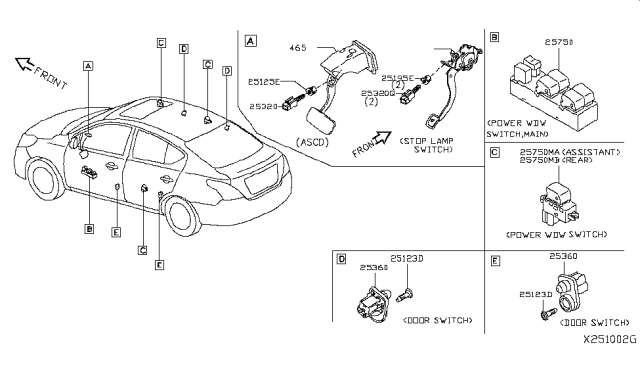 2012 Nissan Versa Sedan Switch Diagram 1