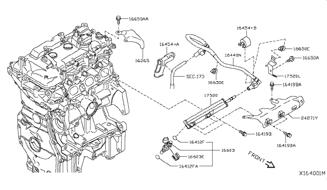 2014 Nissan Versa Fuel Strainer & Fuel Hose Diagram 2