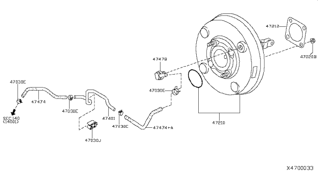 2018 Nissan Versa Sedan Brake Servo & Servo Control Diagram 2