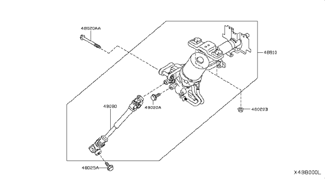 2012 Nissan Versa Sedan Steering Column Diagram