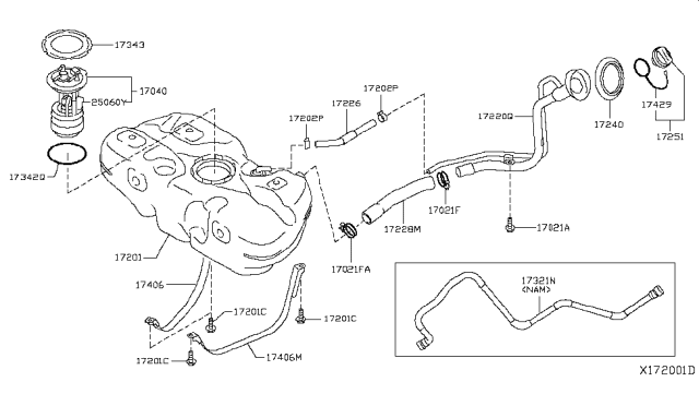 2012 Nissan Versa Fuel Tank Diagram