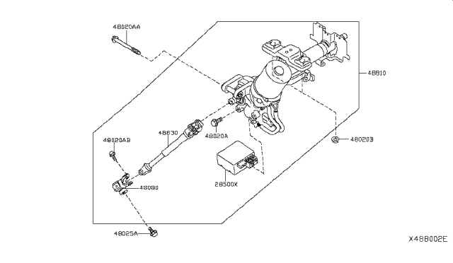 2019 Nissan Versa Steering Column Diagram 2