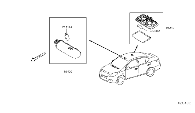 2015 Nissan Versa Sedan Room Lamp Diagram 3