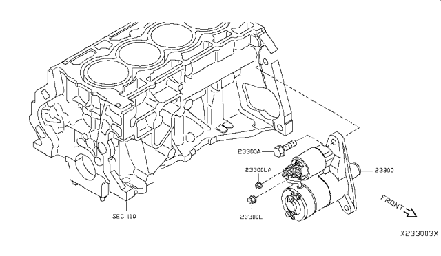 2017 Nissan Versa Sedan Starter Motor Diagram 1