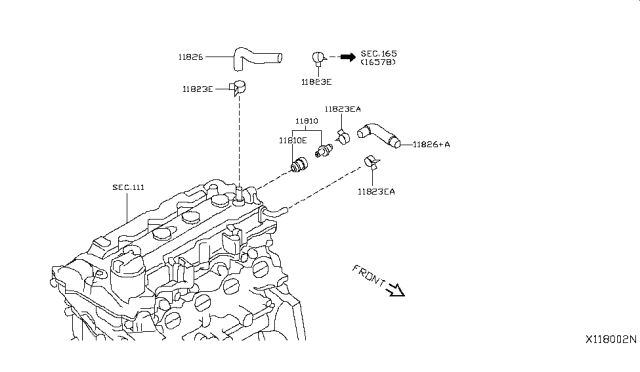 2017 Nissan Versa Sedan Crankcase Ventilation Diagram