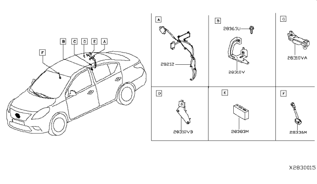 2016 Nissan Versa Telephone Diagram 1