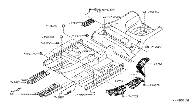 2018 Nissan Versa Sedan Floor Fitting Diagram 3