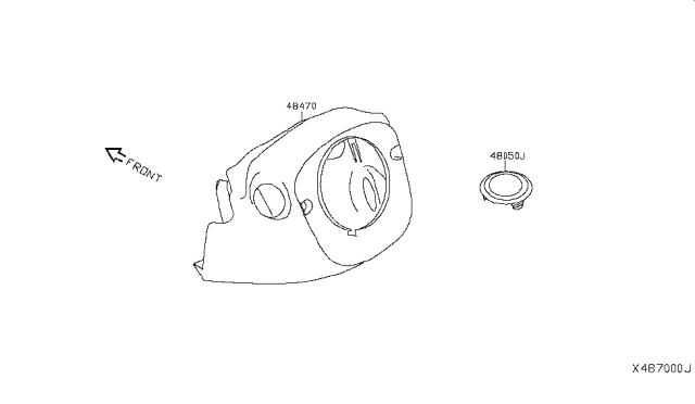 2012 Nissan Versa Sedan Steering Column Shell Cover Diagram