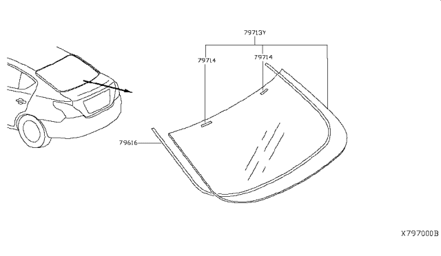 2012 Nissan Versa Sedan Rear Window Diagram