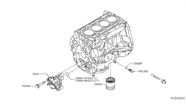 2012 Nissan Versa Sedan Lubricating System Diagram