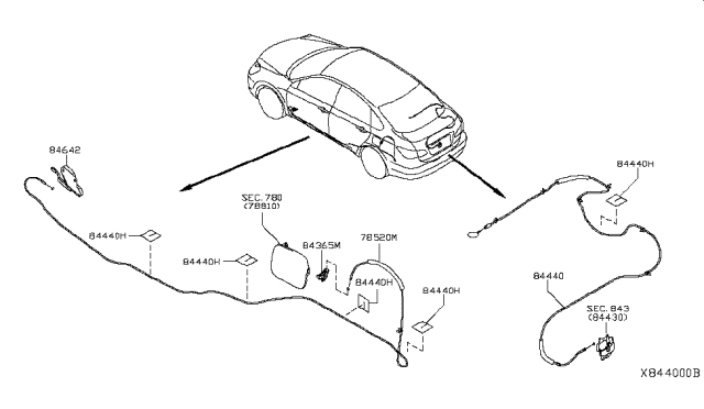 2012 Nissan Versa Sedan Trunk Opener Diagram