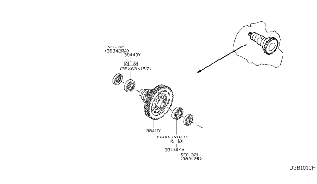2017 Nissan Versa Sedan Front Final Drive Diagram 1