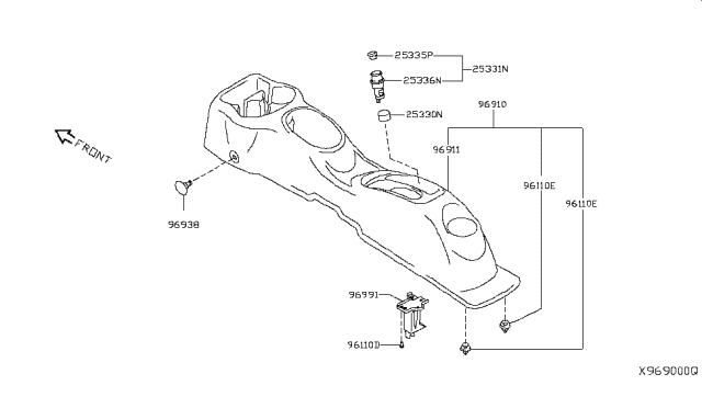 2013 Nissan Versa Console Box Diagram 1