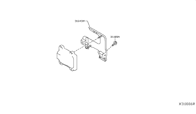 2019 Nissan Versa Auto Transmission,Transaxle & Fitting Diagram 4