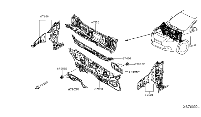 2015 Nissan Versa Sedan Dash Panel & Fitting Diagram 2