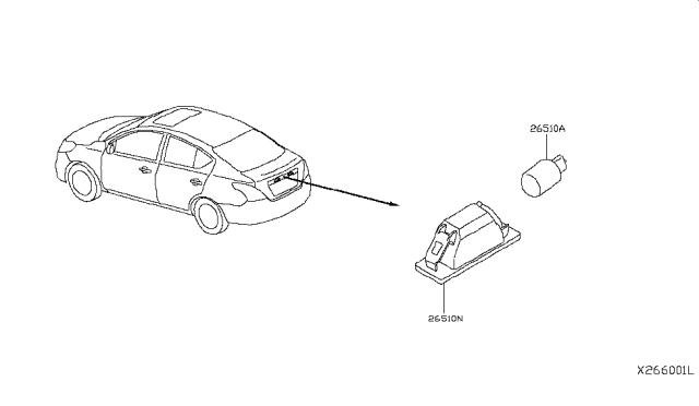 2018 Nissan Versa Licence Plate Lamp Diagram 1