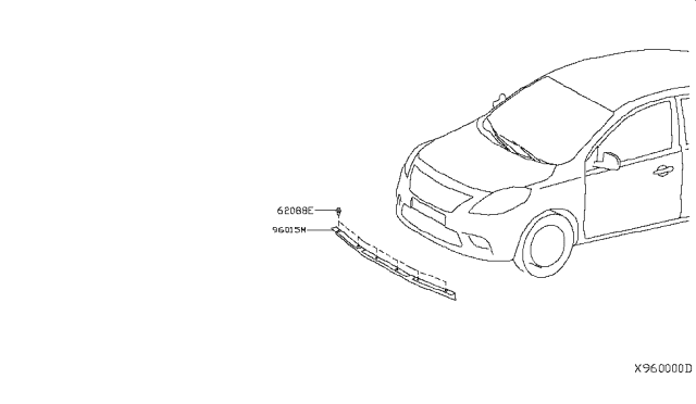 2012 Nissan Versa Air Spoiler Diagram 1