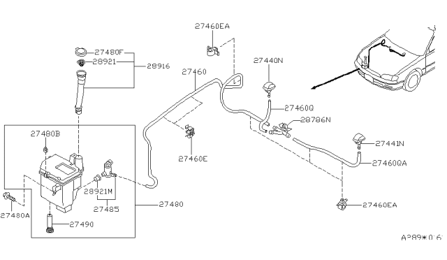 1997 Nissan Altima Windshield Washer Diagram