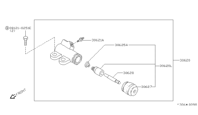 1997 Nissan Stanza Clutch Operating Cylinder Diagram