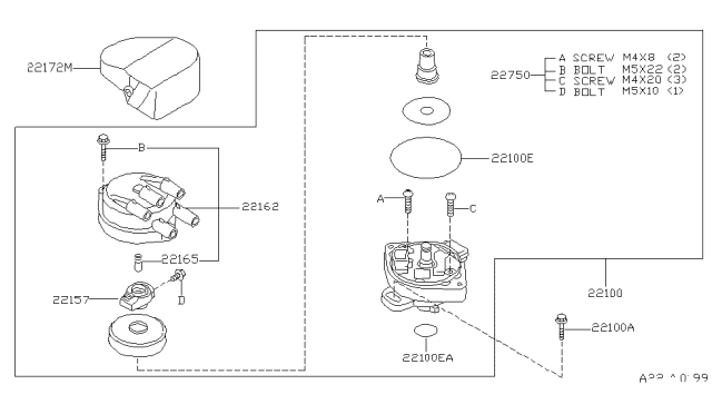 1997 Nissan Altima Distributor & Ignition Timing Sensor Diagram 3