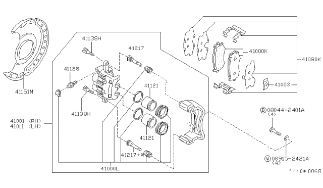 1994 Nissan Altima Front Brake Diagram