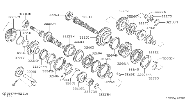 1996 Nissan Stanza Transmission Gear Diagram