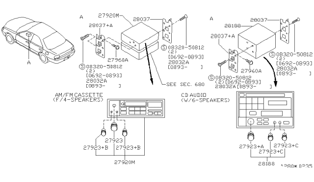 1995 Nissan Stanza Audio & Visual Diagram 2