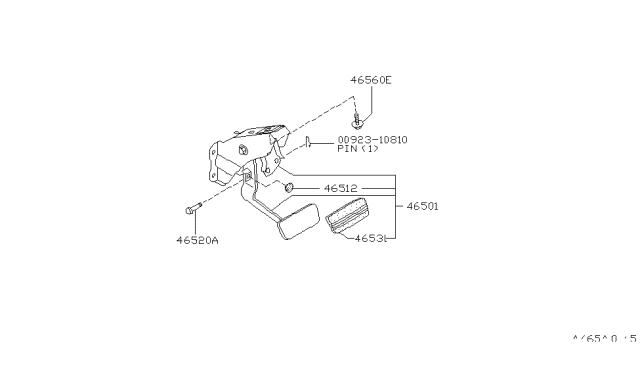 1995 Nissan Altima Brake & Clutch Pedal Diagram 1