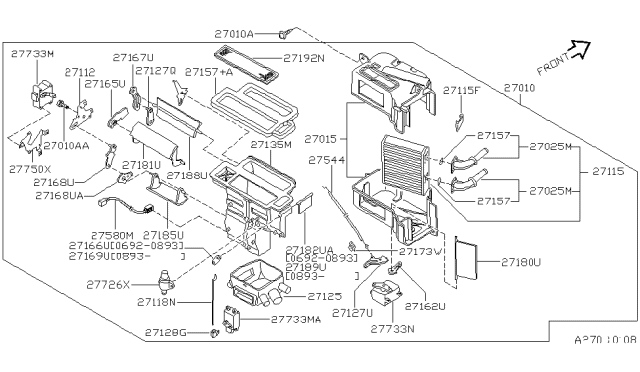 1993 Nissan Stanza Packing Diagram for 27174-0E000