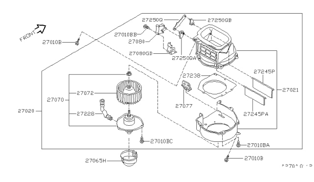 1997 Nissan Stanza Case-Blower Diagram for 27235-3E110