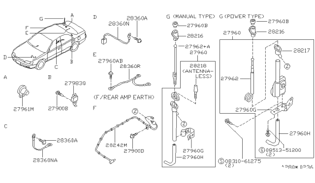 1993 Nissan Altima Audio & Visual Diagram 1