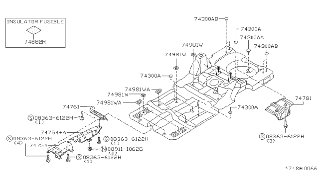1996 Nissan Altima Floor Fitting Diagram 2