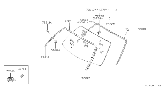 1996 Nissan Altima Front Windshield Diagram