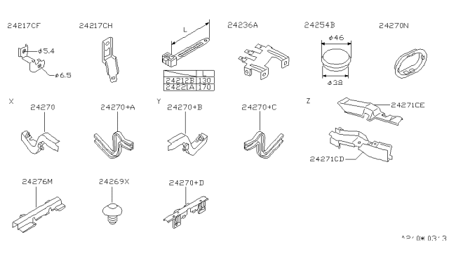 1994 Nissan Stanza Bracket-Connector Diagram for 24236-1E800