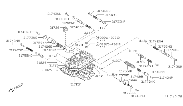 1996 Nissan Altima Control Valve (ATM) Diagram 3