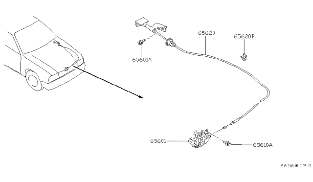 1993 Nissan Stanza Hood Lock Control Diagram