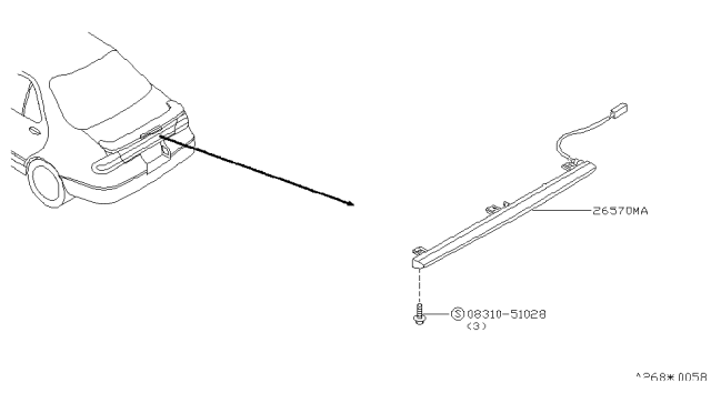 1995 Nissan Stanza High Mounting Stop Lamp Diagram 2