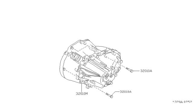 1995 Nissan Stanza Manual Transmission, Transaxle & Fitting Diagram