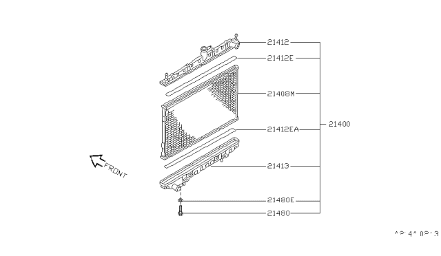 1997 Nissan Stanza Radiator,Shroud & Inverter Cooling Diagram 4