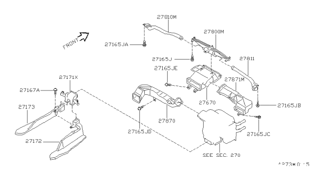 1993 Nissan Altima Nozzle & Duct Diagram